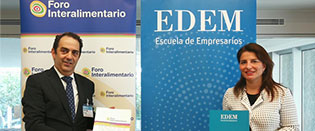 Hortensia Roig (Presidenta de EDEM) y Vctor Yuste (Director General del Foro Interalimentario)