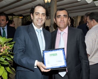 : El Director General de Sanidad de la Produccin Agraria del MAGRAMA, Valentn Almansa, con el Director Gerente del Foro Interalimentario, Vctor Yuste