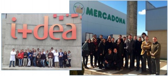 Alumnos de la 5 Edicin de MGEA (octubre 2014- septiembre 2015) durante la visita realizada al Centro I+Dea de Grupo Siro y al Bloque Logstico de Mercadona.