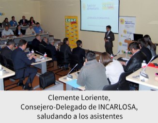 Clemente Loriente, Consejero-Delegado de INCARLOSA, saludando a los asistentes