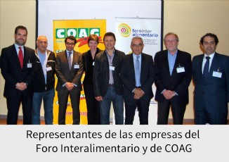Representantes de las empresas del Foro Interalimentario y de COAG